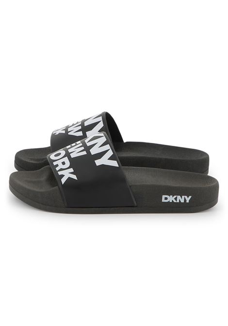 Ciabatte con logo DKNY KIDS | D6208609B